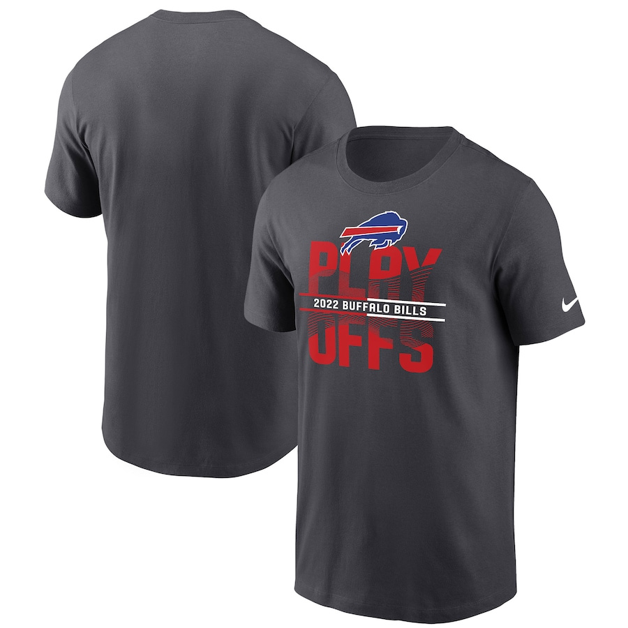 cheap Buffalo Bills Men’s Anthracite 2023 NFL Playoffs Iconic T-Shirt